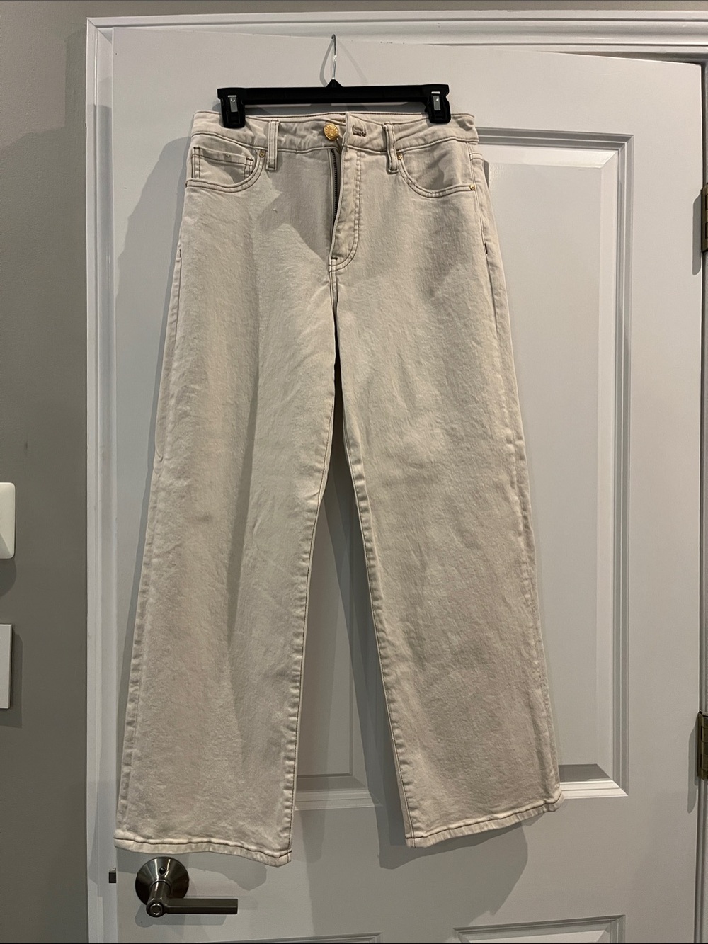 Kut from the Kloth Cream Wide-Leg Jeans